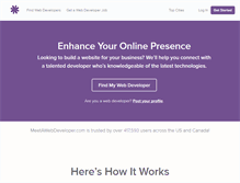 Tablet Screenshot of meetawebdeveloper.com